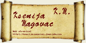 Ksenija Magovac vizit kartica